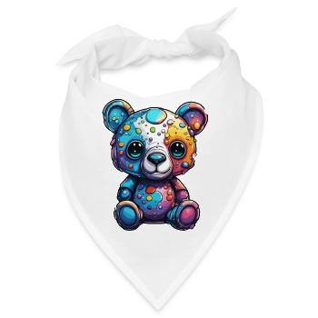 Teddybär / Kuscheltier / Stofftier / Geschenkidee - Bandana - Weiß - Vorne