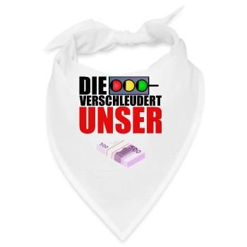 Ampel Regierung Scholz Baerbock Habeck Grüne SPD - Bandana - Weiß - Vorne