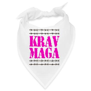 Sehr cooles Krav Maga Design mit Sracheldraht. - Bandana - Weiß - Vorne