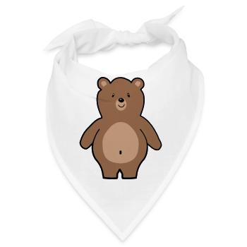 Bär - Bandana - Weiß - Vorne
