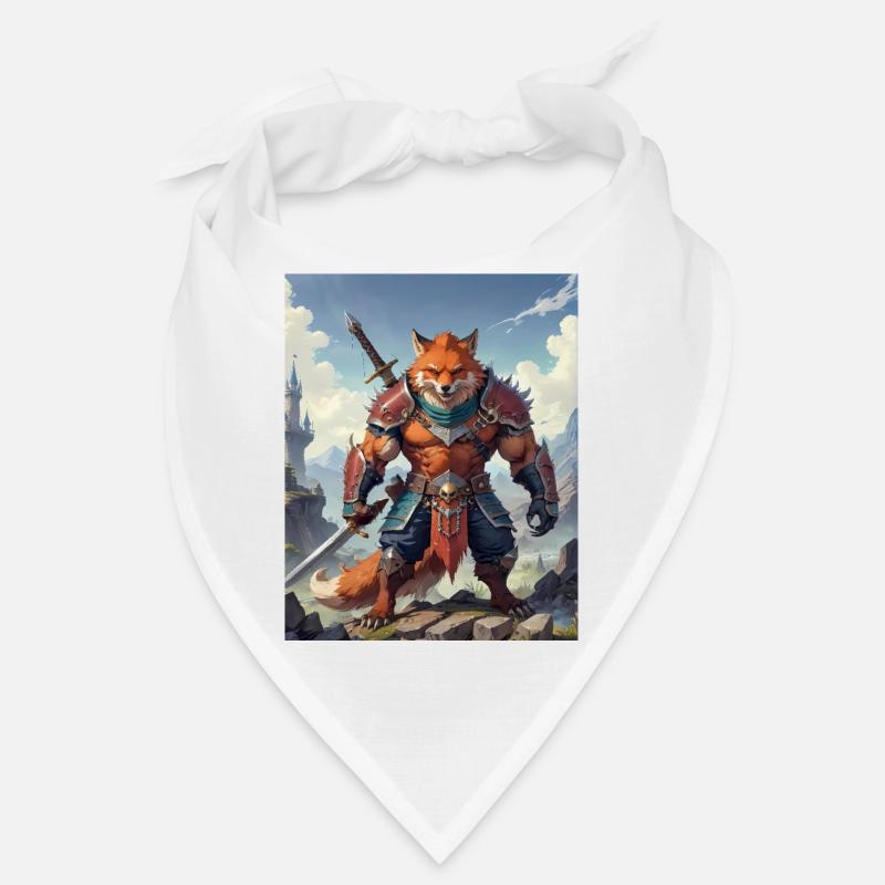 A monstrous behemoth beast a red fox as fantasy Bandana