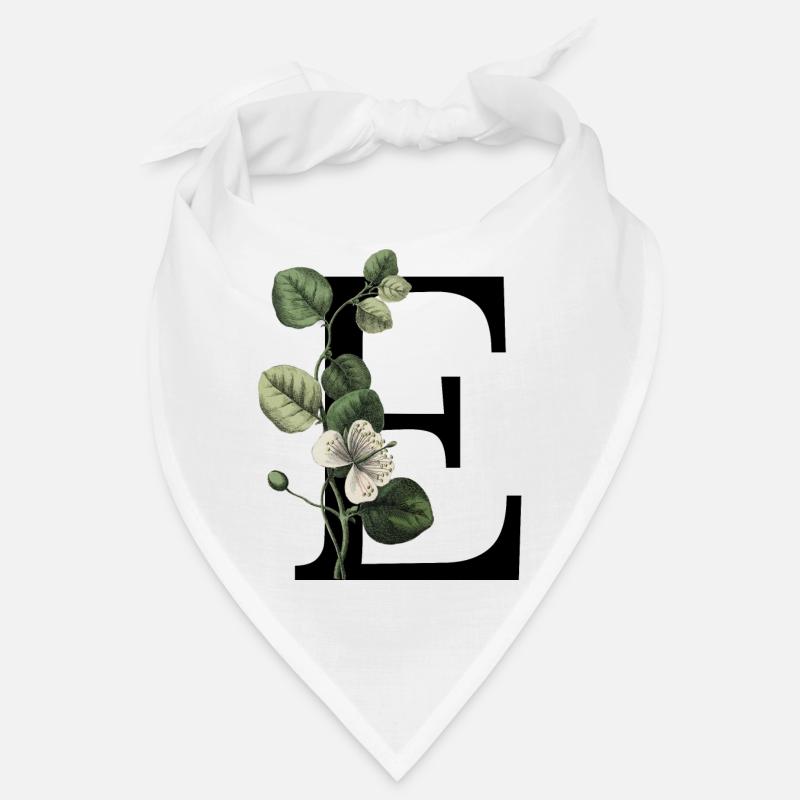 Green Botanical Letter E Bandana