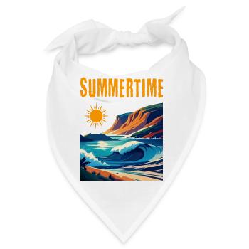 Summertime - schönes Sommerdesign - Bandana - Weiß - Vorne
