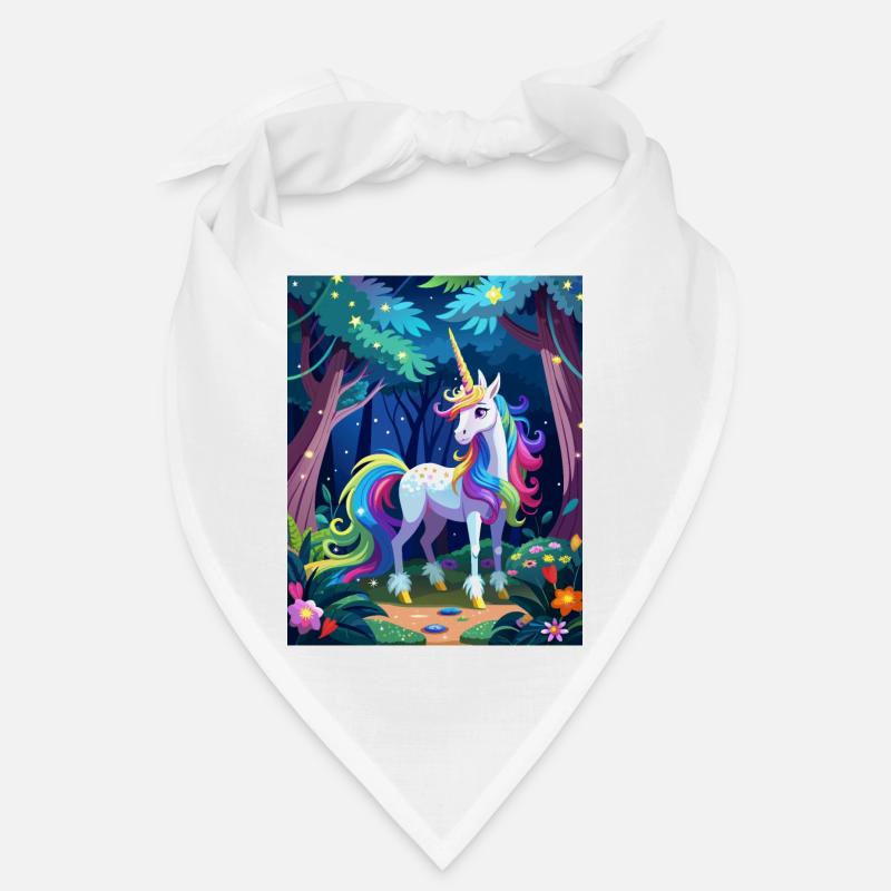Magical unicorn in the forest Bandana