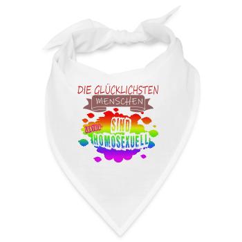 LGBTQ Trans Homosexuell Lesbisch Ehe für alle Bi - Bandana - Weiß - Vorne