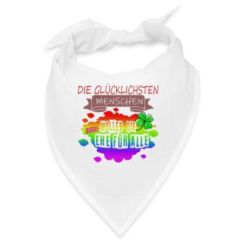 LGBTQ Trans Homosexuell Lesbisch Ehe für alle Bi - Bandana - Weiß - Vorne