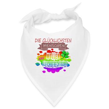 LGBTQ Trans Homosexuell Lesbisch Ehe für alle Bi - Bandana - Weiß - Vorne