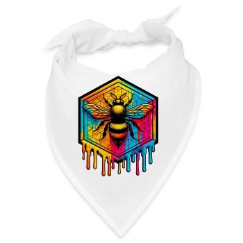 Biene - Bandana - Weiß - Vorne