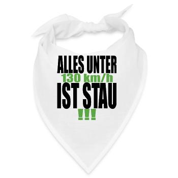 Tempolimit Autobahn Grüne Habeck Freiheit Verbot - Bandana - Weiß - Vorne