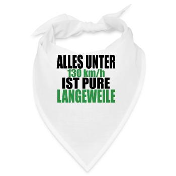 Tempolimit Autobahn Grüne Freiheit Verbot Diesel - Bandana - Weiß - Vorne