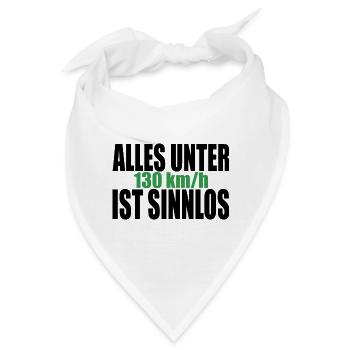 Tempolimit Autobahn Grüne Freiheit Verbot Diesel - Bandana - Weiß - Vorne