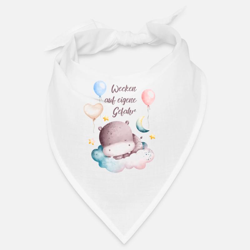 Bébé hippopotame aquarelle réveillez-vous à vos risques et périls Bandana