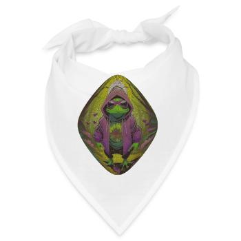 Rapper-Frosch 💟 - Bandana - Weiß - Vorne
