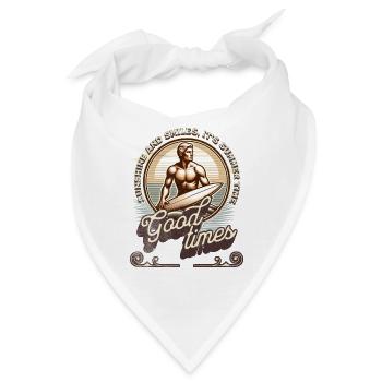 Sonnen, Surfer, Gute Laune Design - Bandana - Weiß - Vorne
