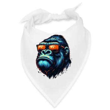 Gorillas mit Sonnenbrille - Bandana - Weiß - Vorne