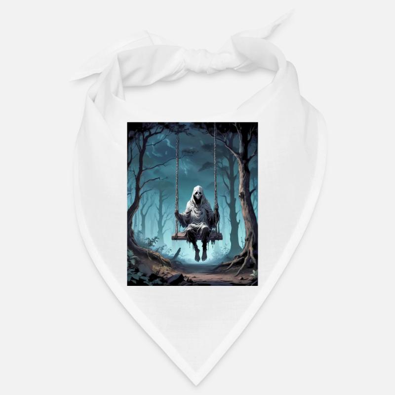 Böser Geist, der in einem dunklen Waldmonster schwingt, dunkel Bandana