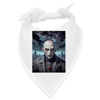 Vampir Nosferatu Monster düster Horror gruselig - Bandana - Weiß - Vorne