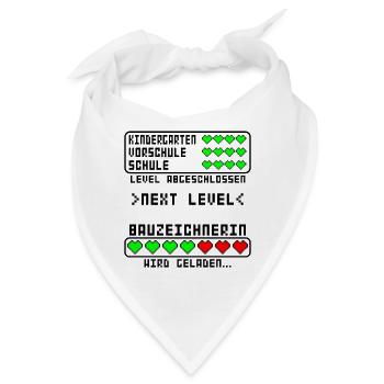 Bauzeichnerin zum Ausbildung Start Beginn Anfang - Bandana - Weiß - Vorne