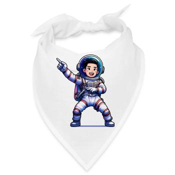 Glücklicher Astronaut - Bandana - Weiß - Vorne