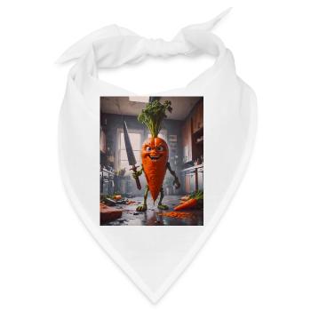 Gemüse Untergang Apocalypse Monster Karotte - Bandana - Weiß - Vorne