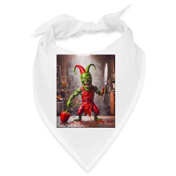 Gemüse Apocalypse Monster Chili Harlekin - Bandana - Weiß - Vorne