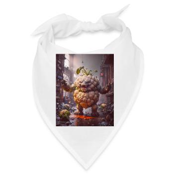 Gemüse Untergang Apocalypse Monster Blumenkohl - Bandana - Weiß - Vorne
