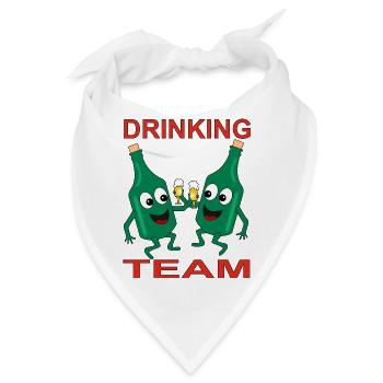 Verschmitzte Bierflaschen Trinkteam - Bandana - Weiß - Vorne