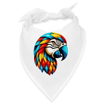 Harlekin Papagei - Bandana - Weiß - Vorne