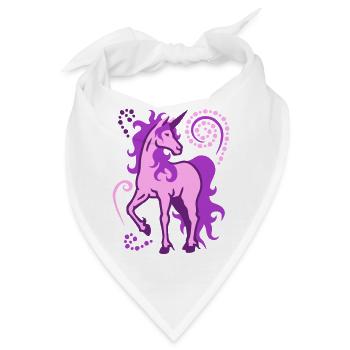 Einhorn individuell 3farbig SVG - Bandana - Weiß - Vorne