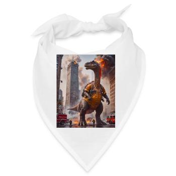 Dinos leben bei der Arbeit als Feuerwehrmann - Bandana - Weiß - Vorne