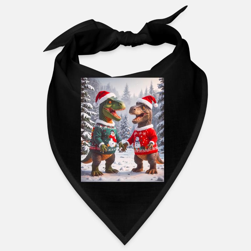 Dinosaurier hässlicher Weihnachtspullover Winter Weihnachten Bandana