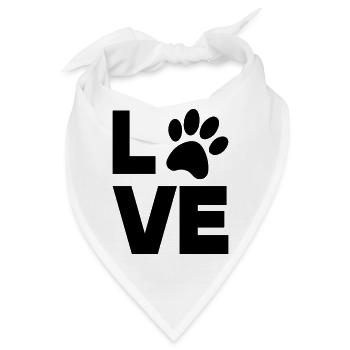 pfote love - Bandana - Weiß - Vorne