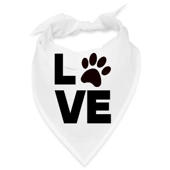 pfote love - Bandana - Weiß - Vorne