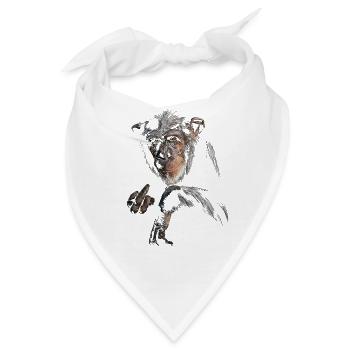 Schimpanse - Bandana - Weiß - Vorne