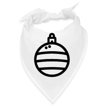 Weihnachtskugel - Bandana - Weiß - Vorne