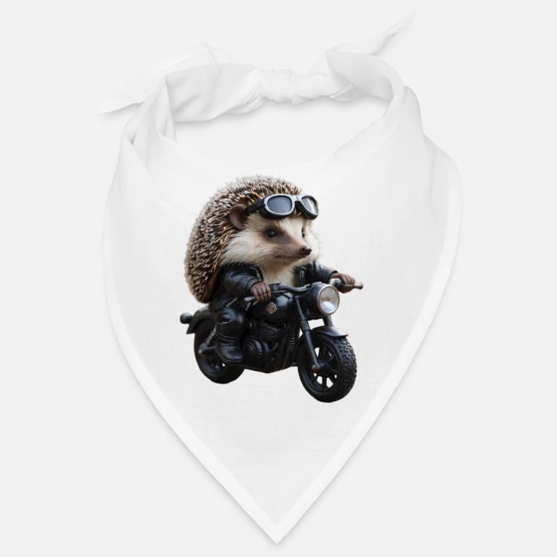 Herisson motard - Bandana - blanc