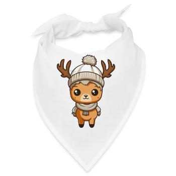 reh reindeer comic - Bandana - Weiß - Vorne