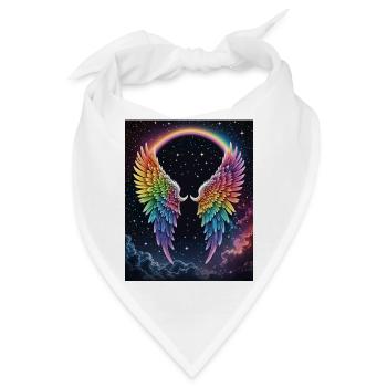 Regenbogenflug im Kosmos - Bandana - Weiß - Vorne