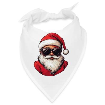 Cool Weihnachtsmann Santa Claus - Bandana - Weiß - Vorne