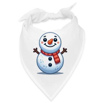 Snowman Schneemann - Bandana - Weiß - Vorne