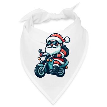Santa Claus Biker - Bandana - Weiß - Vorne