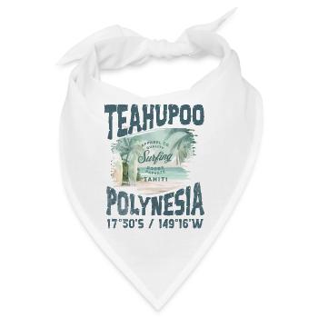 Teahupoo Polynesien Tahiti - Bandana - Weiß - Vorne
