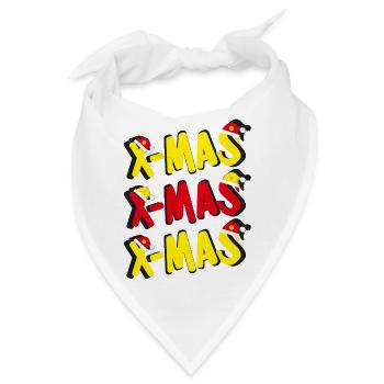 Weihnachtsmützen mit Xmas, ein toller Hingucker. - Bandana - Weiß - Vorne