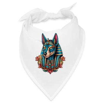 Illustration von Anubis - Bandana - Weiß - Vorne