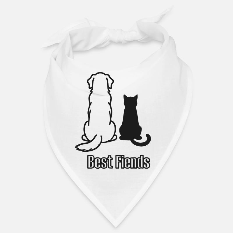 Chien et chat - Conception « Best Fiends » Bandana