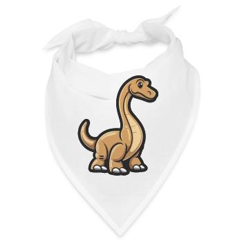 Dinosaurier brontosaurus Comic - Bandana - Weiß - Vorne