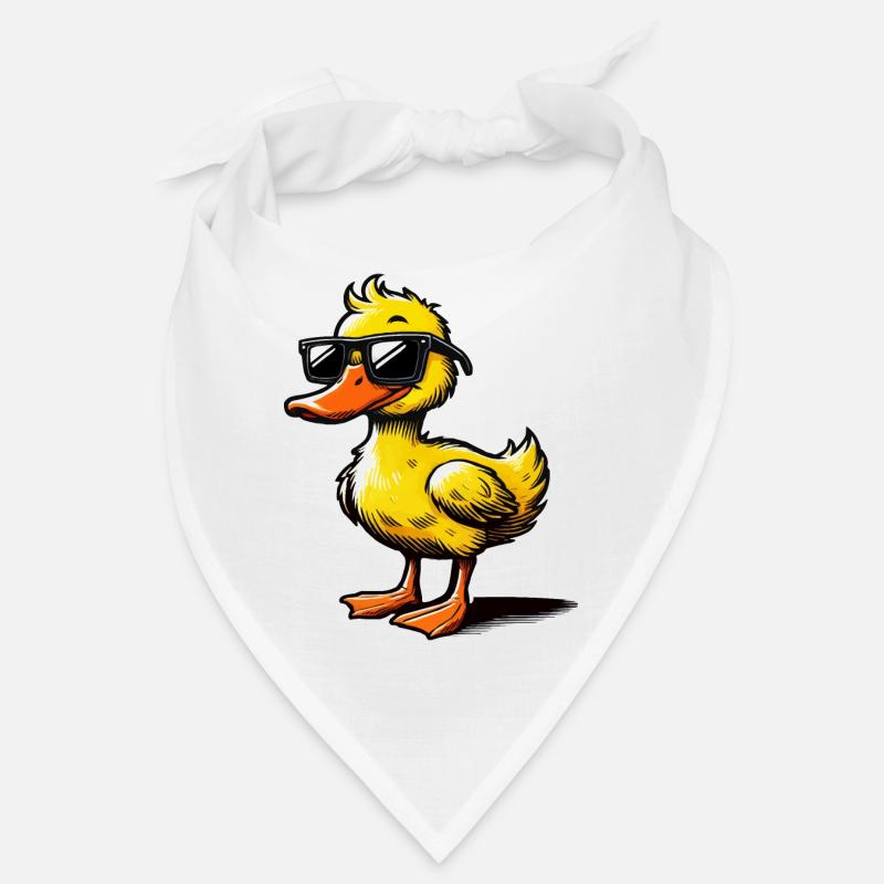 Bande dessinée de canard - Bandana - blanc