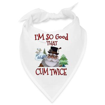 Santa Jingle Zweimal - Bandana - Weiß - Vorne