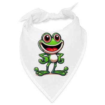 Frosch - Bandana - Weiß - Vorne
