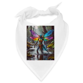 Mutant Monster halb Mensch halb Insekt Dark Horror - Bandana - Weiß - Vorne